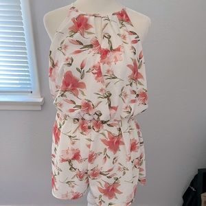 NWT Floral romper shorts